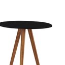 Ver imagem 2 de Mesa de Apoio Grande Tripé Pé Palito Hannover - Preto/imbuia Glazer