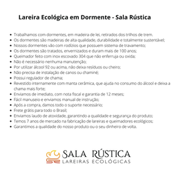 Lareira Ecológica no Dormente com Rodinhas e Queimador em Inox - 70 x 22 cm - Quilotoa com Vidros - 10