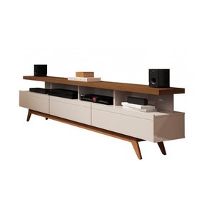 Rack Germai Vivare Wood 180cm Off White/Freijo:Off White/Freijó