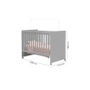 Ver imagem 3 de Berço Cat Padrão Americano com Rodinhas e 3 Regulágens de Altura Aprovado Pelo Inmetro Cor Cinza Ja