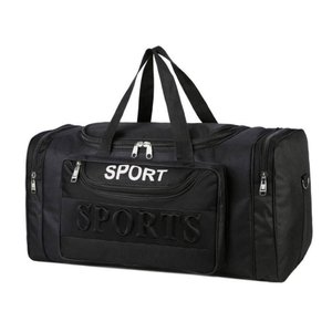 Bolsa Mala Esportiva Academia Viagem Alça de Ombro Mão Preta