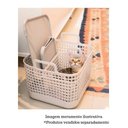 Ver imagem 2 de Cesto Plástico com Tampa - Grande - Cinza - Oikos