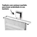 Ver imagem 2 de Toalheiro Porta Toalha Rosto Banheiro Ventosa Cromado Future