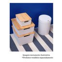 Ver imagem 6 de Caixa Organizadora com Tampa de Bambu - 4l - Branco - Oikos