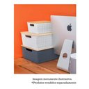 Ver imagem 4 de Caixa Organizadora com Tampa de Bambu - 4l - Branco - Oikos