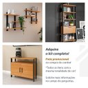 Ver imagem 7 de Mesa de Escritório em L com Gaveteiro e Mesa Auxiliar Mdf Cor:freijó com Preto Fosco