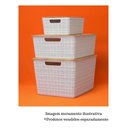 Ver imagem 3 de Caixa Organizadora com Tampa de Bambu - 18L - Branco - Oikos