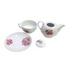 Bule E Xícara Pequeno Decorada Porcelana Flores Decoração - 4
