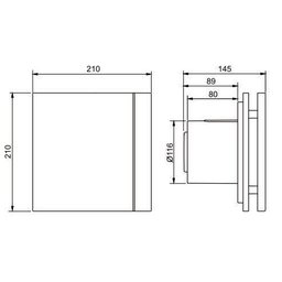 KIT 2 Exaustor Banheiro Silent-200cz Design 220V + Grelha - 4