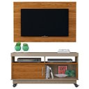 Ver imagem 1 de Rack Bancada Artur e Painel Suspenso para TV até 50 Polegadas Frank Fendi/Naturale - Madetec