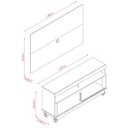 Ver imagem 5 de Rack Bancada Artur e Painel Suspenso para TV até 50 Polegadas Frank Fendi/Naturale - Madetec