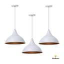 Ver imagem 3 de Lustre Pendente Interno Panamá:Branco com Cobre/Branco com Cobre