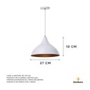 Ver imagem 2 de Lustre Pendente Interno Panamá:Branco com Cobre/Branco com Cobre