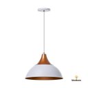 Ver imagem 1 de Lustre Pendente Interno Panamá:Branco com topo Cobre/Branco com topo Cobre