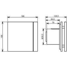 Exaustor Banh. Silent-100cz Design 220V + 3m Duto + Grelha - 4