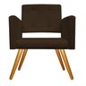 Kit 2 Poltronas Gênesis Palito Mel Suede Marrom - Doce Sonho Móveis - 3