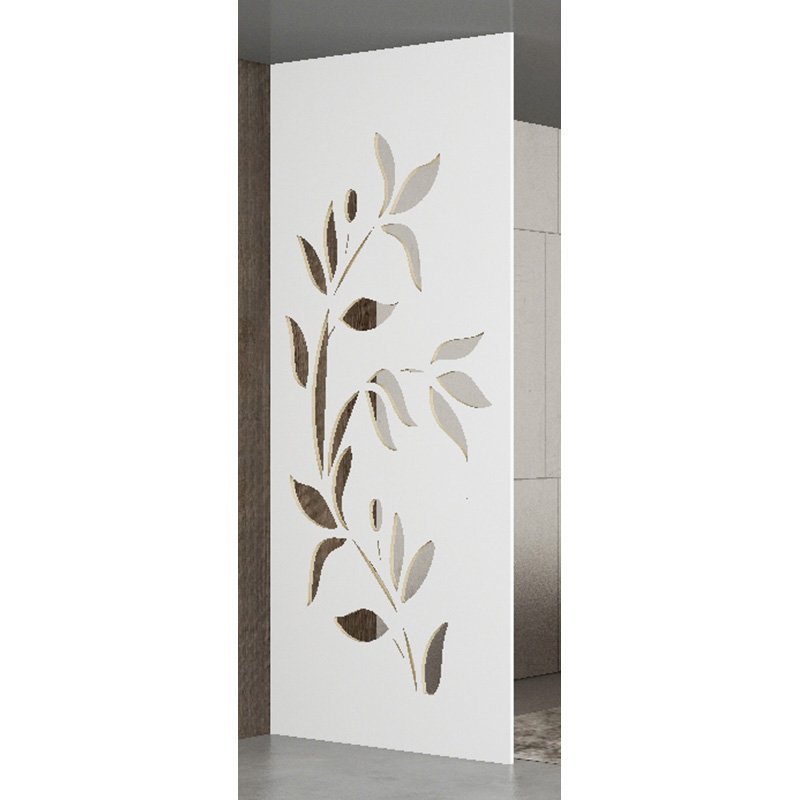 Painel Vazado Divisória Mdf Malibu Branco Decore Painéis e Divisórias 0,60x2,20m - 2