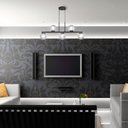 Ver imagem 3 de Luminária de Teto Pendente Jabuti UP Preto com Globos Fumê para 5 Lâmpadas de LED G9