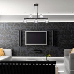 Luminária de Teto Pendente Jabuti UP Preto com Globos Fumê para 5 Lâmpadas de LED G9 - 3 Luminária de Teto Pendente Jabuti UP Preto com Globos Fumê para 5 Lâmpadas de LED G9 - 3