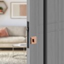 Ver imagem 1 de Fechadura Rolete Roseta Quadrada - Rosé 3f