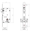 Ver imagem 2 de Fechadura Rolete Roseta Quadrada - Rosé 3f