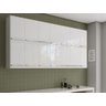 Armário Aéreo Duplo Com 14 Portas Alemanha Branco Bela Casa - 1