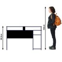 Ver imagem 5 de Mesa para Computador Gamer Espaço para 2 Monitores e Cpu Preto/Vermelho