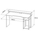 Ver imagem 2 de Mesa para Computador Gamer Espaço para 2 Monitores e Cpu Preto/Vermelho