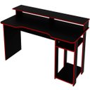 Ver imagem 1 de Mesa para Computador Gamer Espaço para 2 Monitores e Cpu Preto/Vermelho