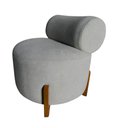 Ver imagem 1 de Poltrona Decorativa Mônaco Bouclé Cinza Claro