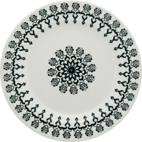 Kit 4 Pratos Rasos Donna Folk Oxford® Cerâmica 24cm