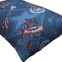 Ver imagem 3 de Fronha Portallar Malha Disney Marvel Avengers Estampada Capitão América 48cmx68cm Azul