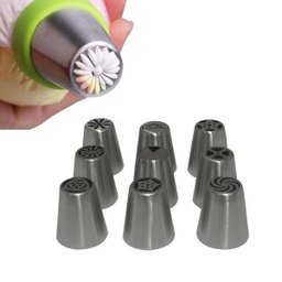 Bicos Confeitar Bolos 9 Peças Doces Cupcakes Inox - 5