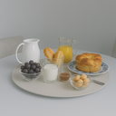 Ver imagem 1 de Prato Giratório para Servir na Mesa de Jantar 60cm - Off White