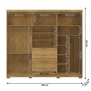 Ver imagem 3 de Guarda-Roupa Casal 100% MDF 6 Portas 4 Gavetas Dubai Ouro Nature Fendi Marrom
