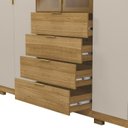 Ver imagem 5 de Guarda-Roupa Casal 100% MDF 6 Portas 4 Gavetas Dubai Ouro Nature Fendi Marrom