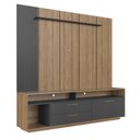 Ver imagem 3 de Rack com Painel para TV até 75 Polegadas Crart-RCP002 MDP com Iluminação LED Mel Grafite Multimó