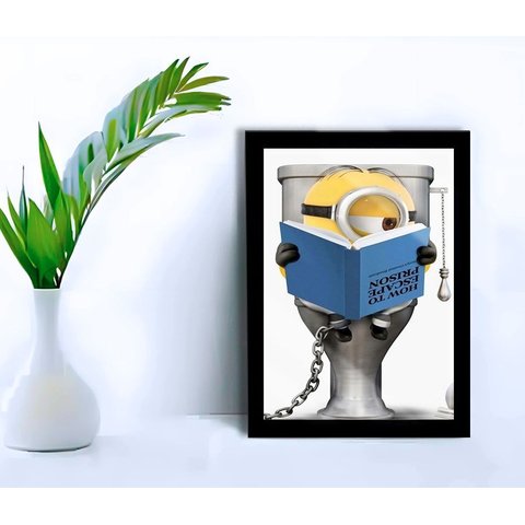 Quadro Decorativo Filme Infantil Sala Quarto +vidro 33x25 A4:preto