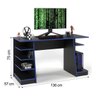 Mesa Mesinha Gamer Pc Computadtor Trabalho Azul ou Vermelho - 3