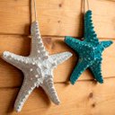 Ver imagem 2 de Estrela do Mar Enfeite em Resina Casa Praia 16cm Kit 2pçs