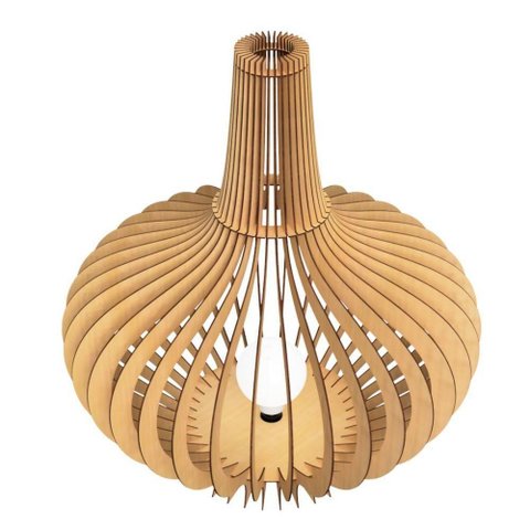 Luminária de Chão Jasmine Mdf Luminária Mdf Cru Tamanho 90x87cm
