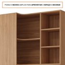 Ver imagem 4 de Armário Aéreo de Cozinha 100%mdf 92x52cm de Canto com 5 Nichos Estela Mgm Móveis Freijó