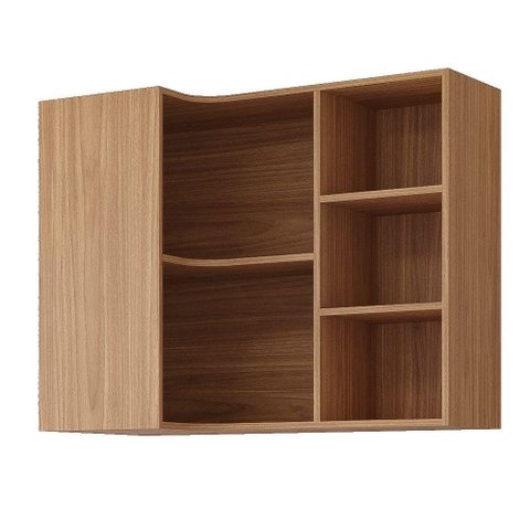Armário Aéreo de Cozinha 100%mdf 92x52cm de Canto com 5 Nichos Estela Mgm Móveis Freijó