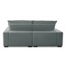 Sofa Retratil Reclinavel 2 Lugares 1,90m Atlantis Veludo Cinza Claro Lansofbr Lansof Brasil - 6
