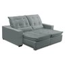 Sofa Retratil Reclinavel 2 Lugares 1,90m Atlantis Veludo Cinza Claro Lansofbr Lansof Brasil - 2