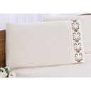 Ver imagem 4 de Jogo lençol king casal bordado 3peças Palha chocolate veneza