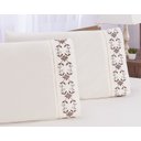 Ver imagem 3 de Jogo lençol king casal bordado 3peças Palha chocolate veneza