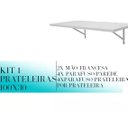 Ver imagem 2 de Mesa Escrivaninha Prateleira Bancada Mdf Branca Fosca 100x30 Kit C/ 1 Und Mão Francesa.