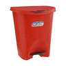 Lixeira Escritório Cozinha Banheiro Pedal 15 Litros Vermelha - 1