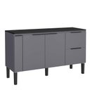 Ver imagem 1 de Balcão Buffet Cozinha Sala de Jantar com Tampo 150cm Cisne Cozimax Cinza